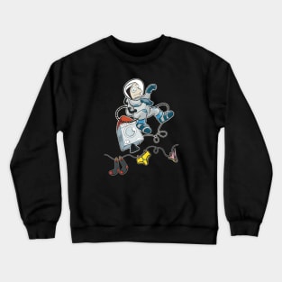 Cartoon Spaceman Crewneck Sweatshirt